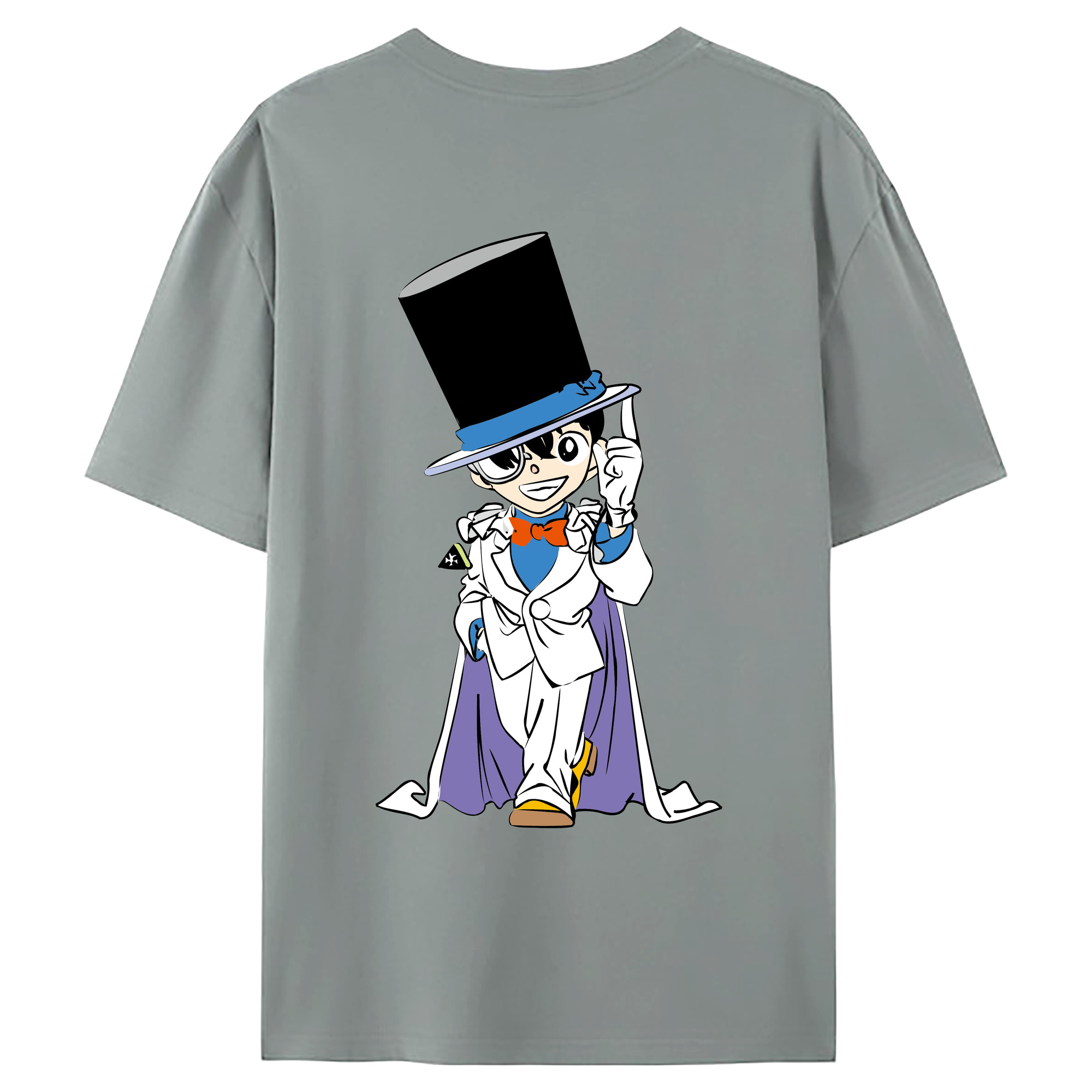 （画像用） 名探偵コナン 江戸川 コナン Detective Conan Conan Edogawa 綿100％ メンズ半袖Tシャツ（バックプリント） 通気性